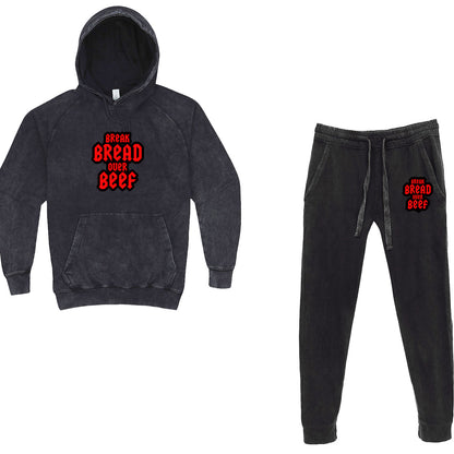 “Break Bread Over Beef” Acid Wash Sweat Suit